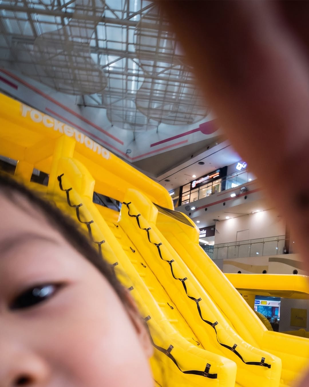 Rocketland inflatable slide at Aperia Mall